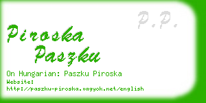 piroska paszku business card